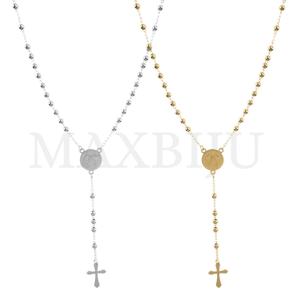 Stainless Steel Rosary of "São Bento" 50cm
