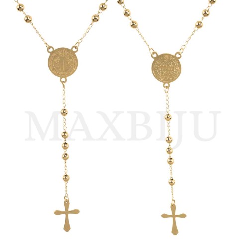Stainless Steel Rosary of "São Bento" 50cm