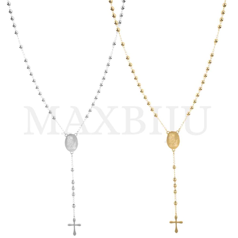 Stainless Steel Rosary of "Nossa Senhora de Fátima" 50cm