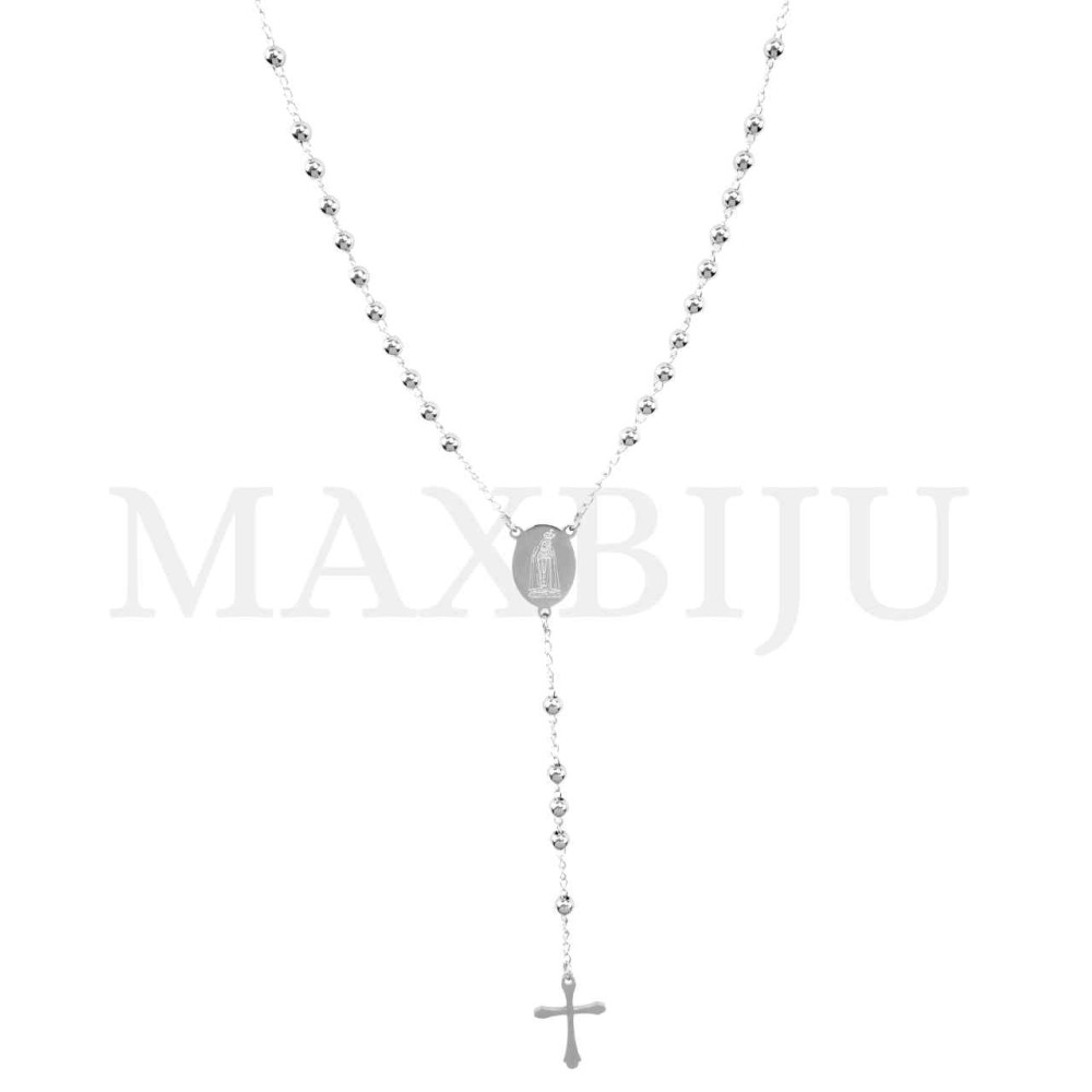 Stainless Steel Rosary of "Nossa Senhora de Fátima" 50cm
