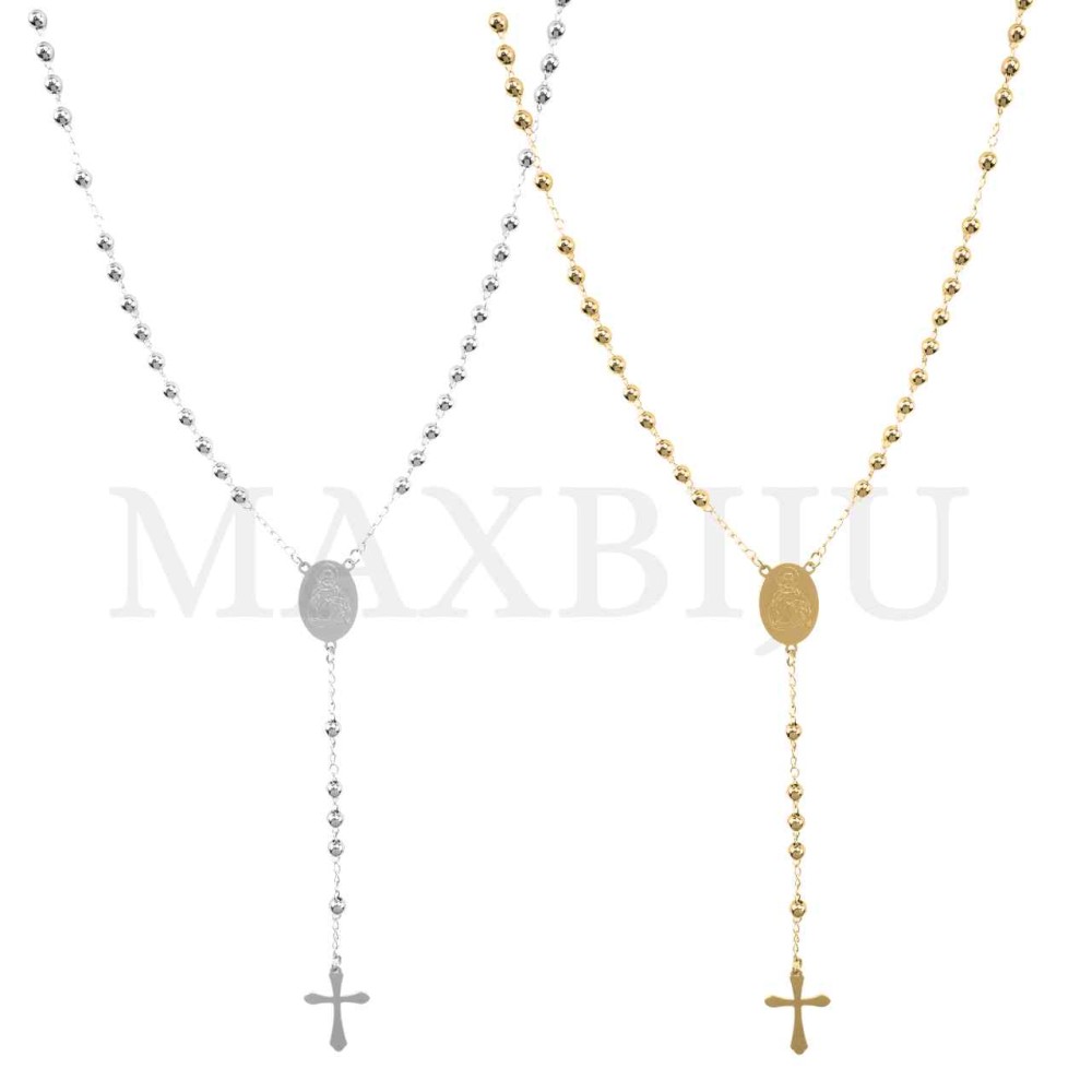 Stainless Steel Rosary of "Jesus" 50cm