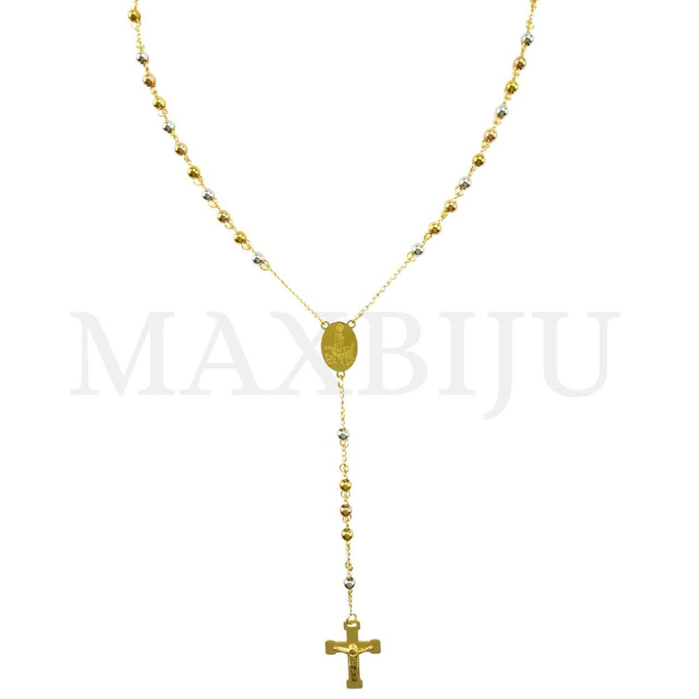 Stainless Steel Rosary of "Nossa Senhora de Fátima" 65cm