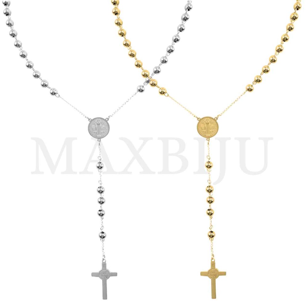 Stainless Steel Rosary of "São Bento" 65cm