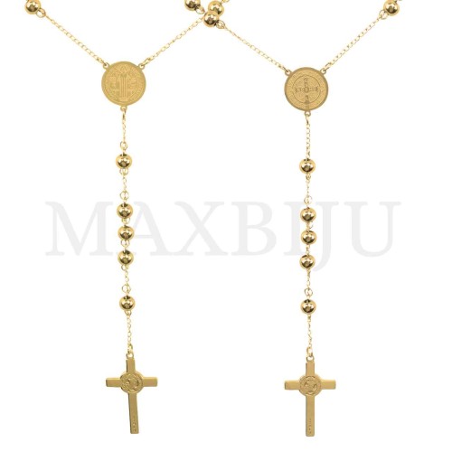 Stainless Steel Rosary of "São Bento" 65cm