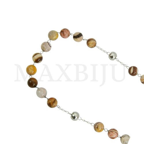 Stainless Steel Rosary of "Jesus" 65cm