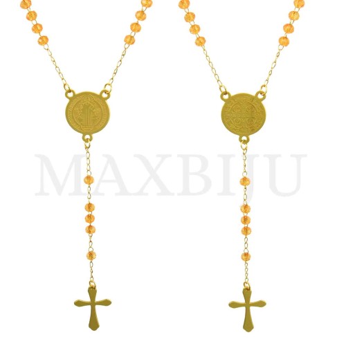 Stainless Steel Rosary of "São Bento" 50cm