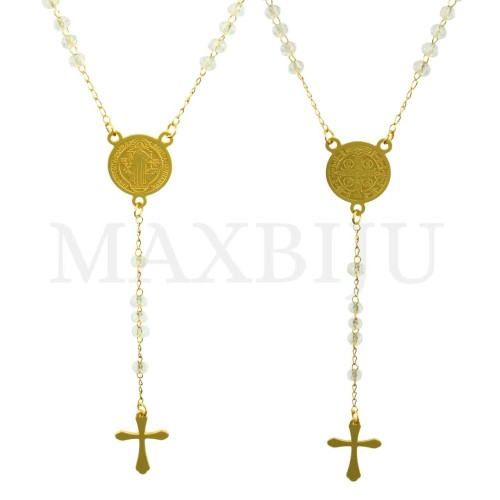 Stainless Steel Rosary of "São Bento" 50cm