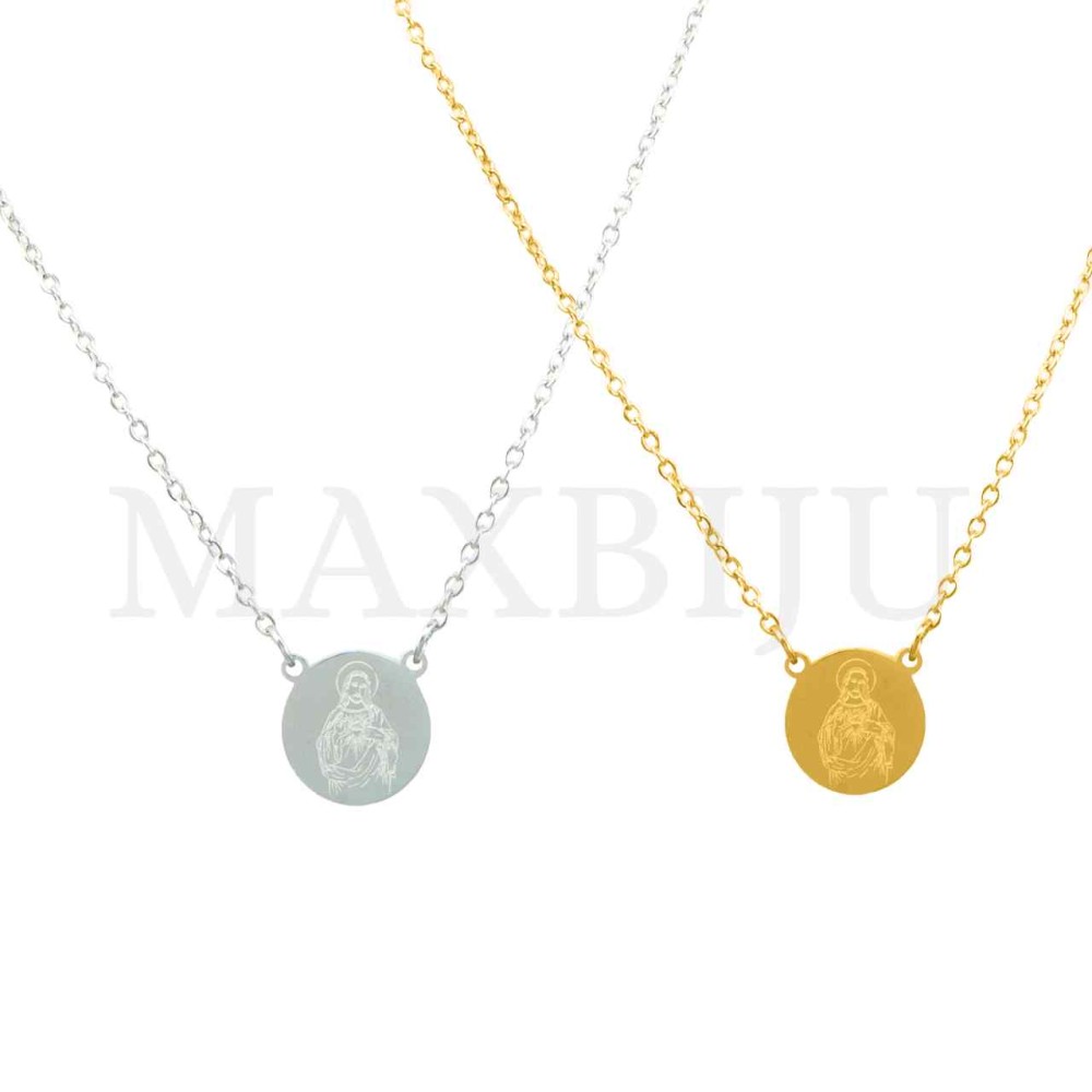 Stainless Steel Chapter of "Jesus Cristo" and "Nossa Senhora da Carmo" 35cm