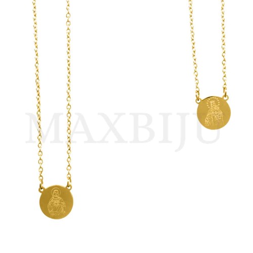 Stainless Steel Chapter of "Jesus Cristo" and "Nossa Senhora da Carmo" 35cm