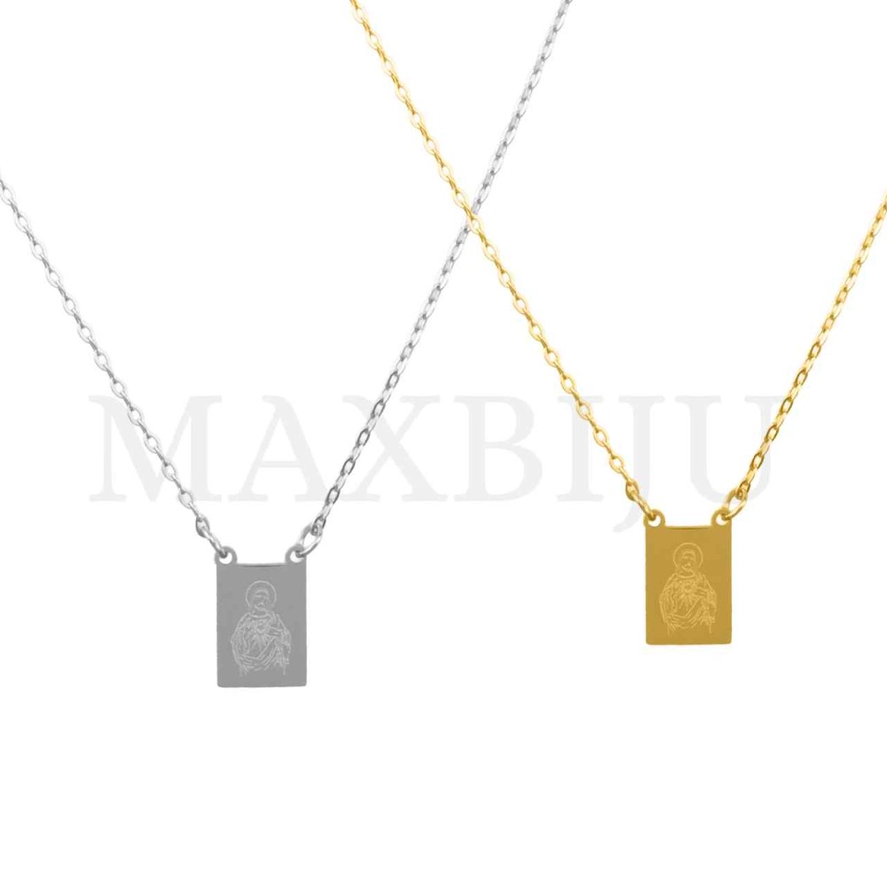 Stainless Steel Chapter of "Jesus Cristo" and "Nossa Senhora da Carmo" 35cm