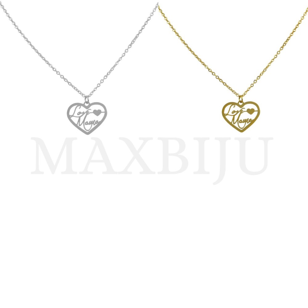 Stainles Steel Necklace - Love Mama 45cm