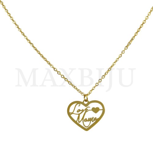 Stainles Steel Necklace - Love Mama 45cm