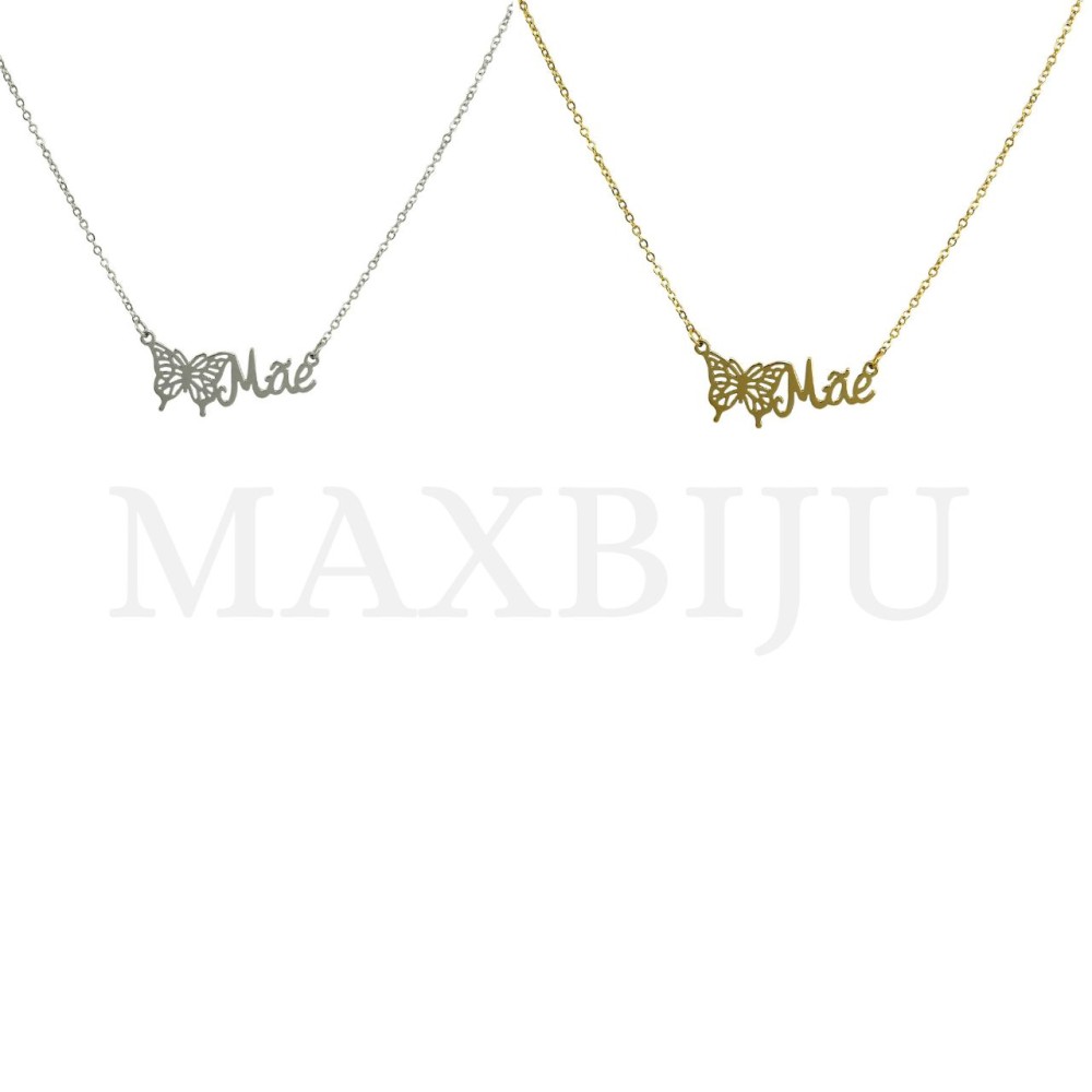 Stainles Steel Necklace - Mãe 45cm