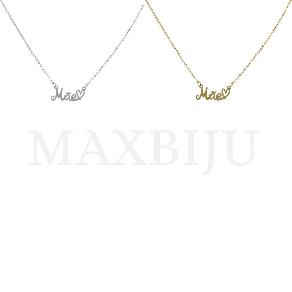 Stainles Steel Necklace - Mãe 45cm