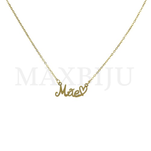 Stainles Steel Necklace - Mãe 45cm
