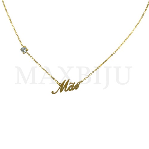 Stainles Steel Necklace - Mãe 45cm