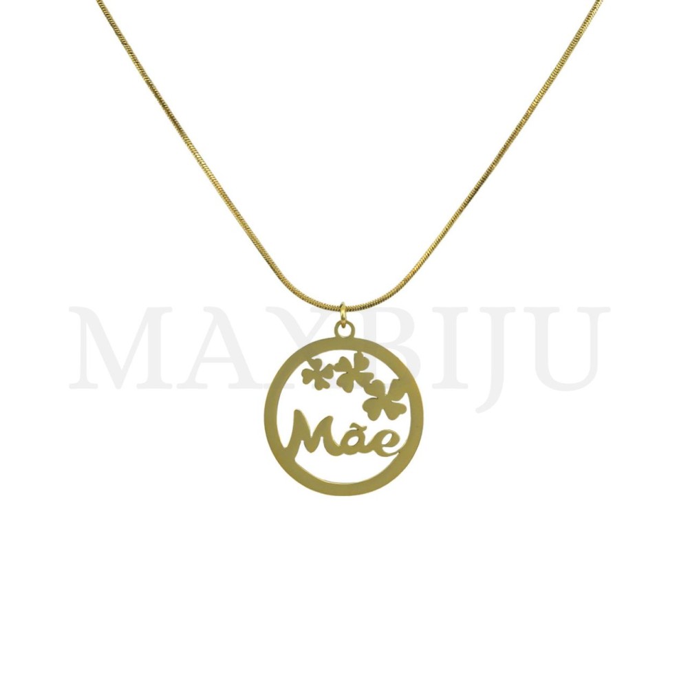 Stainles Steel Necklace - Mãe 45cm