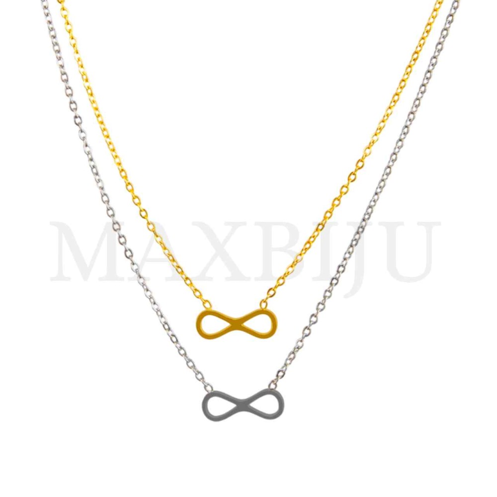 Stainless Steel necklace Infinity Pendant 14x7mm
(40cm)