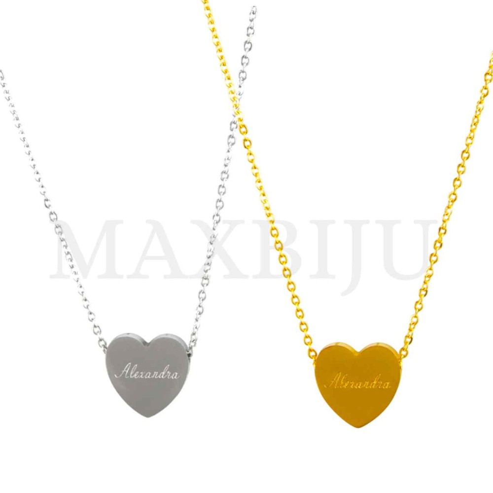 Stainless Steel necklace Heart Pendant  "Alexandra" 15x15mm
(40cm)