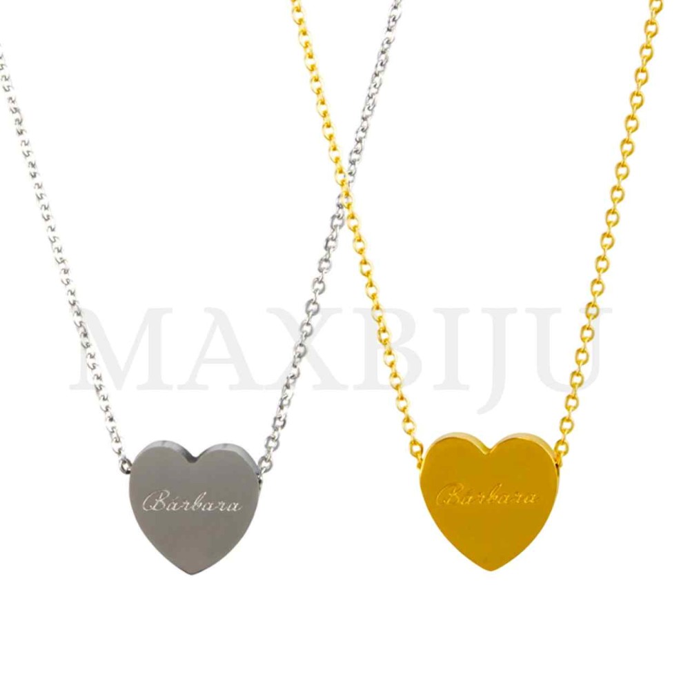Stainless Steel necklace Heart Pendant  "Barbara" 15x15mm
(40cm)