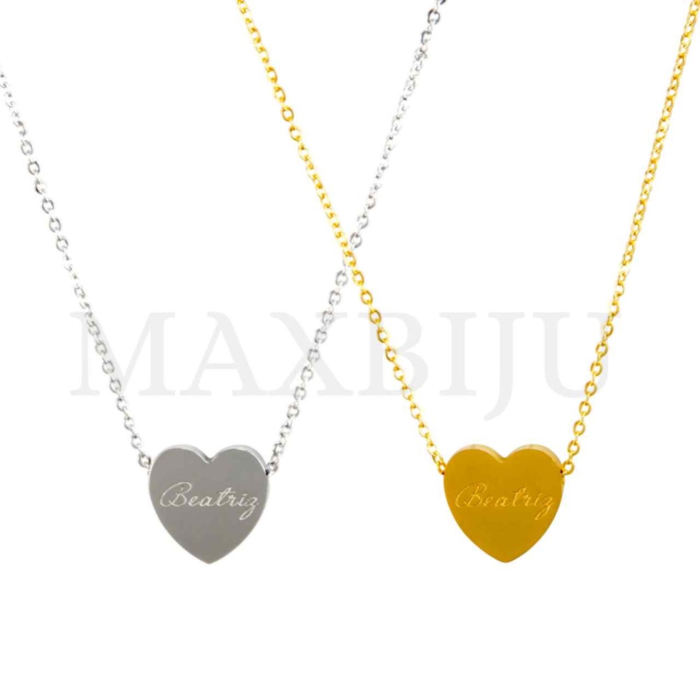 Stainless Steel necklace Heart Pendant  "Beatriz" 15x15mm
(40cm)