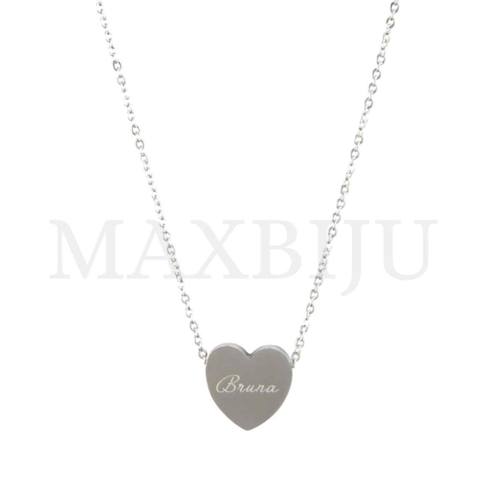 Stainless Steel necklace Heart Pendant  "Bruna" 15x15mm
(40cm)