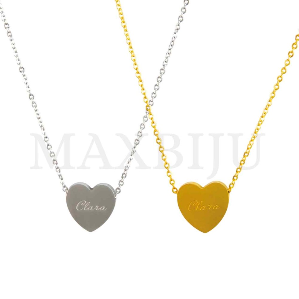 Stainless Steel necklace Heart Pendant  "Clara" 15x15mm
(40cm)