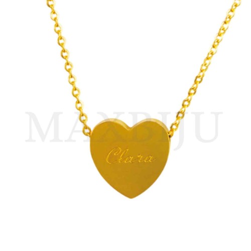 Stainless Steel necklace Heart Pendant  "Clara" 15x15mm
(40cm)