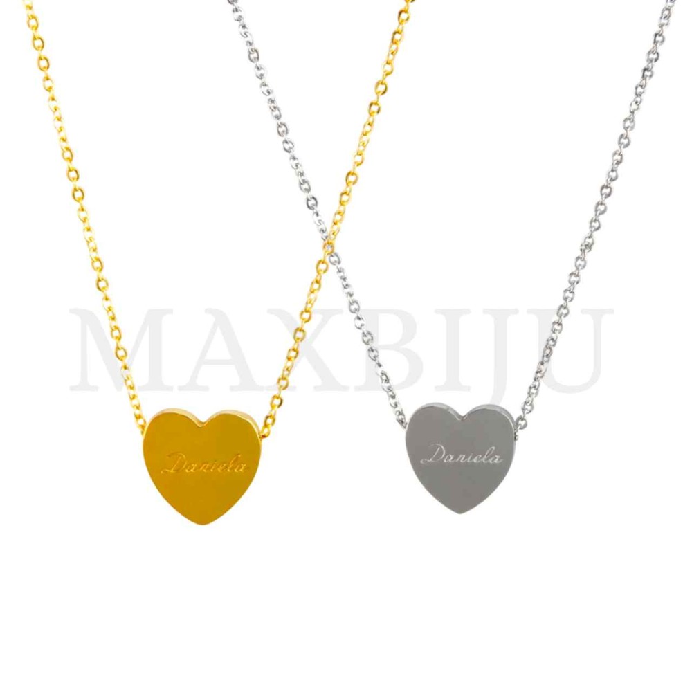 Stainless Steel necklace Heart Pendant  "Daniela" 15x15mm
(40cm)