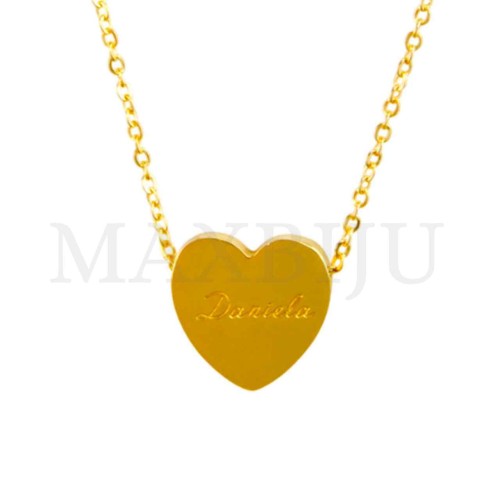 Stainless Steel necklace Heart Pendant  "Daniela" 15x15mm
(40cm)