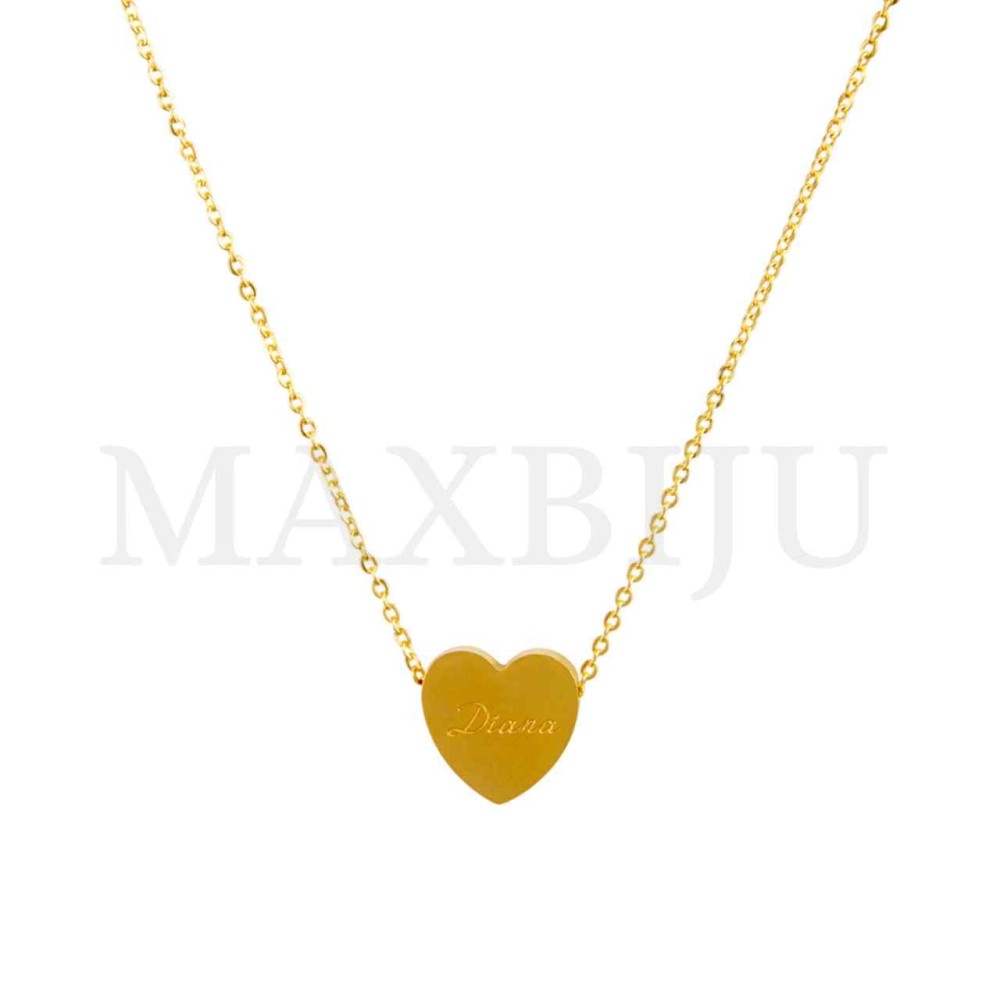 Stainless Steel necklace Heart Pendant  "Diana" 15x15mm
(40cm)