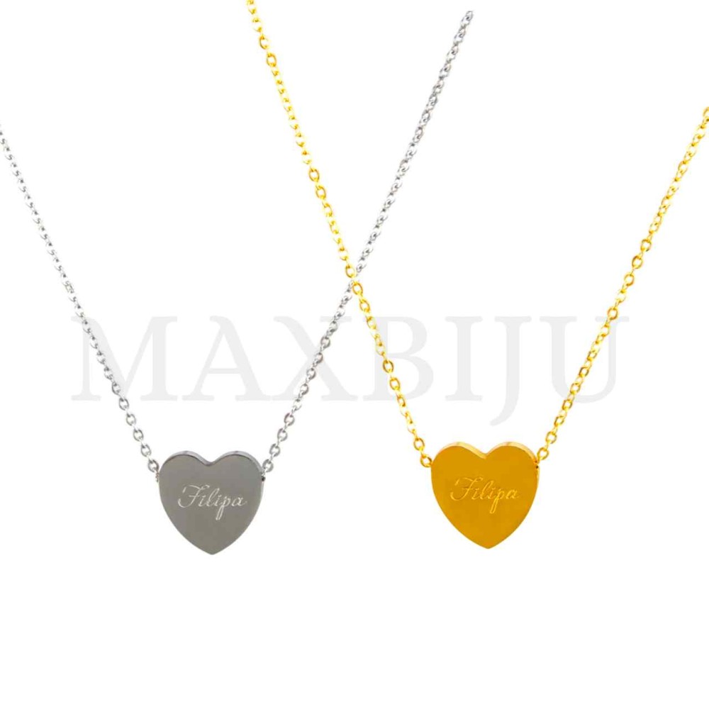 Stainless Steel necklace Heart Pendant  "Filipa" 15x15mm
(40cm)