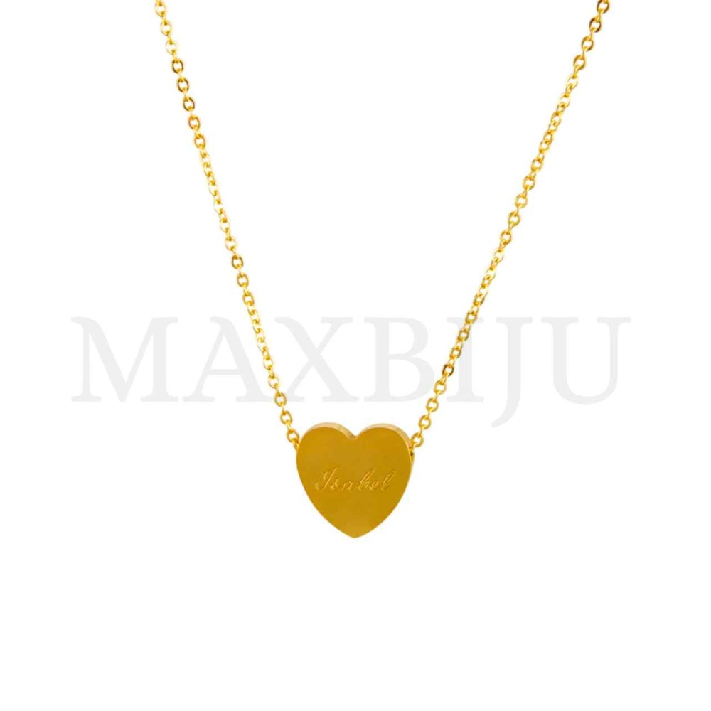 Stainless Steel necklace Heart Pendant  "Isabel" 15x15mm
(40cm)