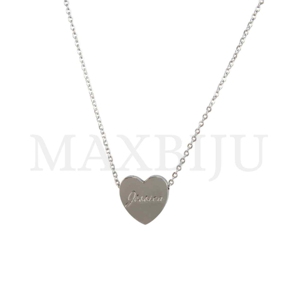 Stainless Steel necklace Heart Pendant  "Jéssica" 15x15mm
(40cm)