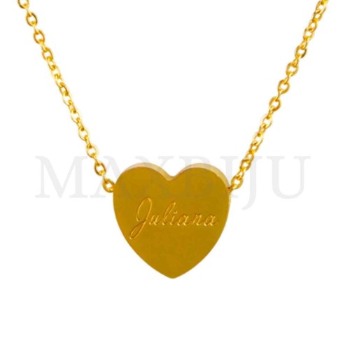Stainless Steel necklace Heart Pendant  "Juliana" 15x15mm
(40cm)