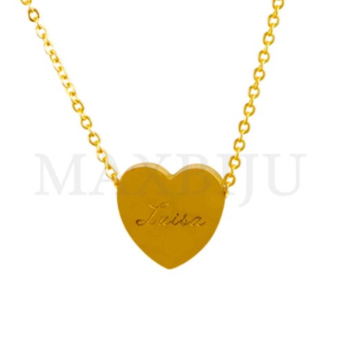 Stainless Steel necklace Heart Pendant  "Luisa" 15x15mm
(40cm)