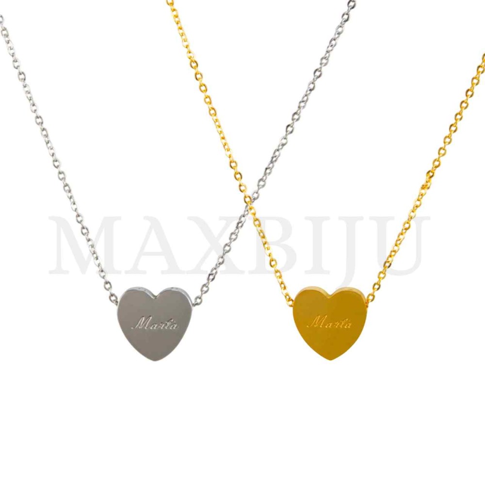 Stainless Steel necklace Heart Pendant  "Marta" 15x15mm
(40cm)