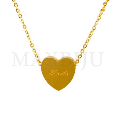 Stainless Steel necklace Heart Pendant  "Marta" 15x15mm
(40cm)