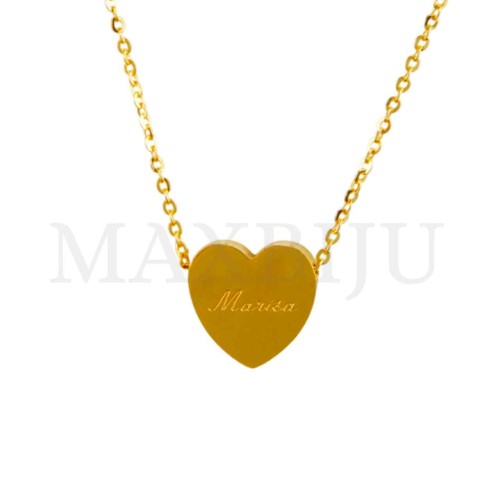 Stainless Steel necklace Heart Pendant  "Marisa" 15x15mm
(40cm)