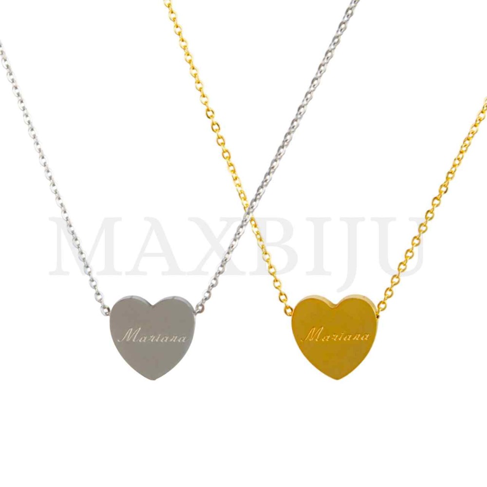 Stainless Steel necklace Heart Pendant  "Mariana" 15x15mm
(40cm)