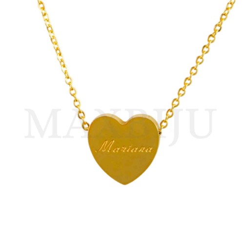 Stainless Steel necklace Heart Pendant  "Mariana" 15x15mm
(40cm)