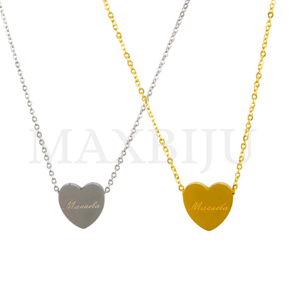 Stainless Steel necklace Heart Pendant  "Manuela" 15x15mm
(40cm)