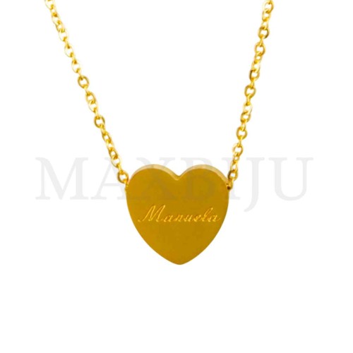 Stainless Steel necklace Heart Pendant  "Manuela" 15x15mm
(40cm)
