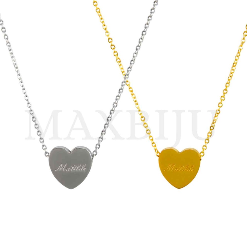 Stainless Steel necklace Heart Pendant  "Matilde" 15x15mm
(40cm)