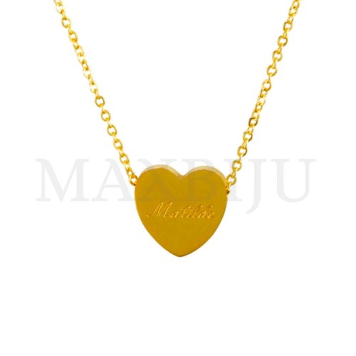 Stainless Steel necklace Heart Pendant  "Matilde" 15x15mm
(40cm)