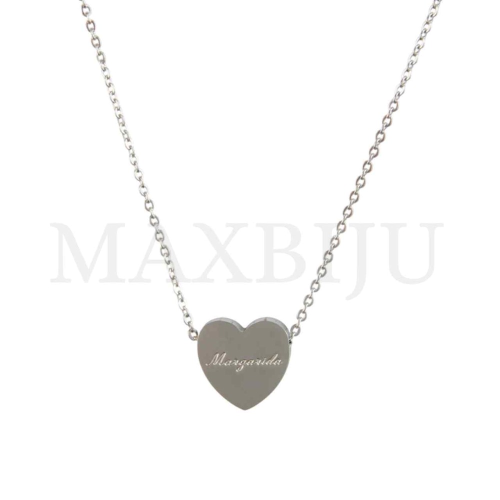 Stainless Steel necklace Heart Pendant  "Margarida" 15x15mm
(40cm)