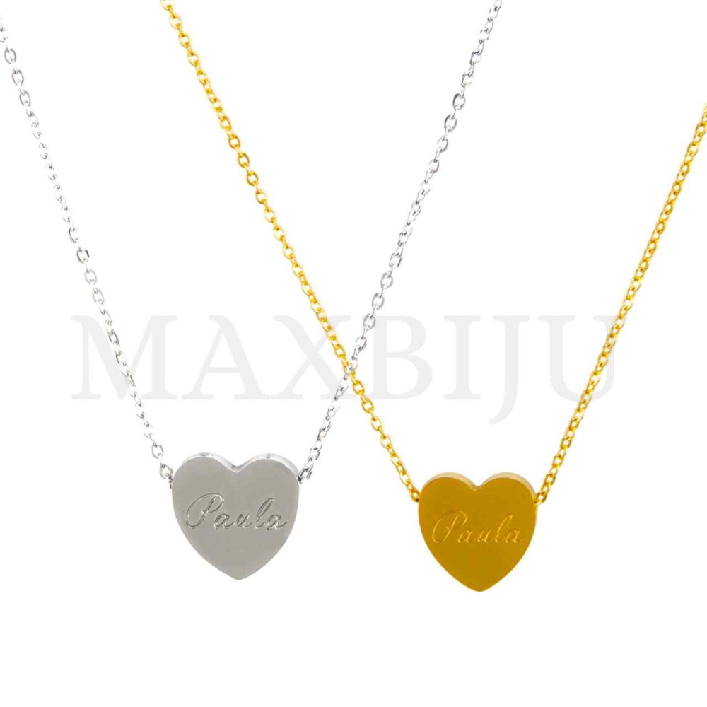 Stainless Steel necklace Heart Pendant  "Paula" 15x15mm
(40cm)