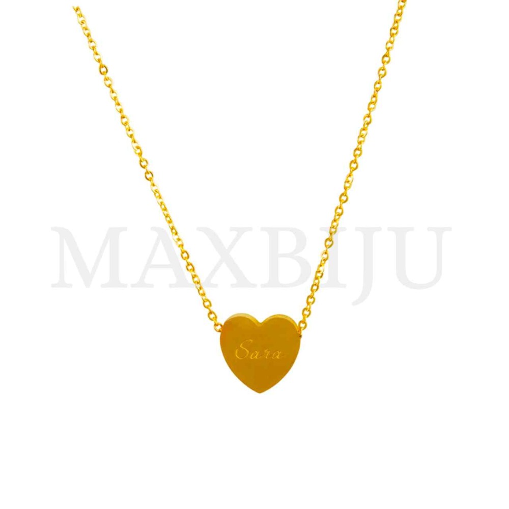 Stainless Steel necklace Heart Pendant  "Sara" 15x15mm
(40cm)