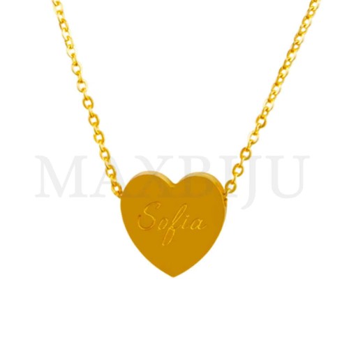 Stainless Steel necklace Heart Pendant  "Sofia" 15x15mm
(40cm)