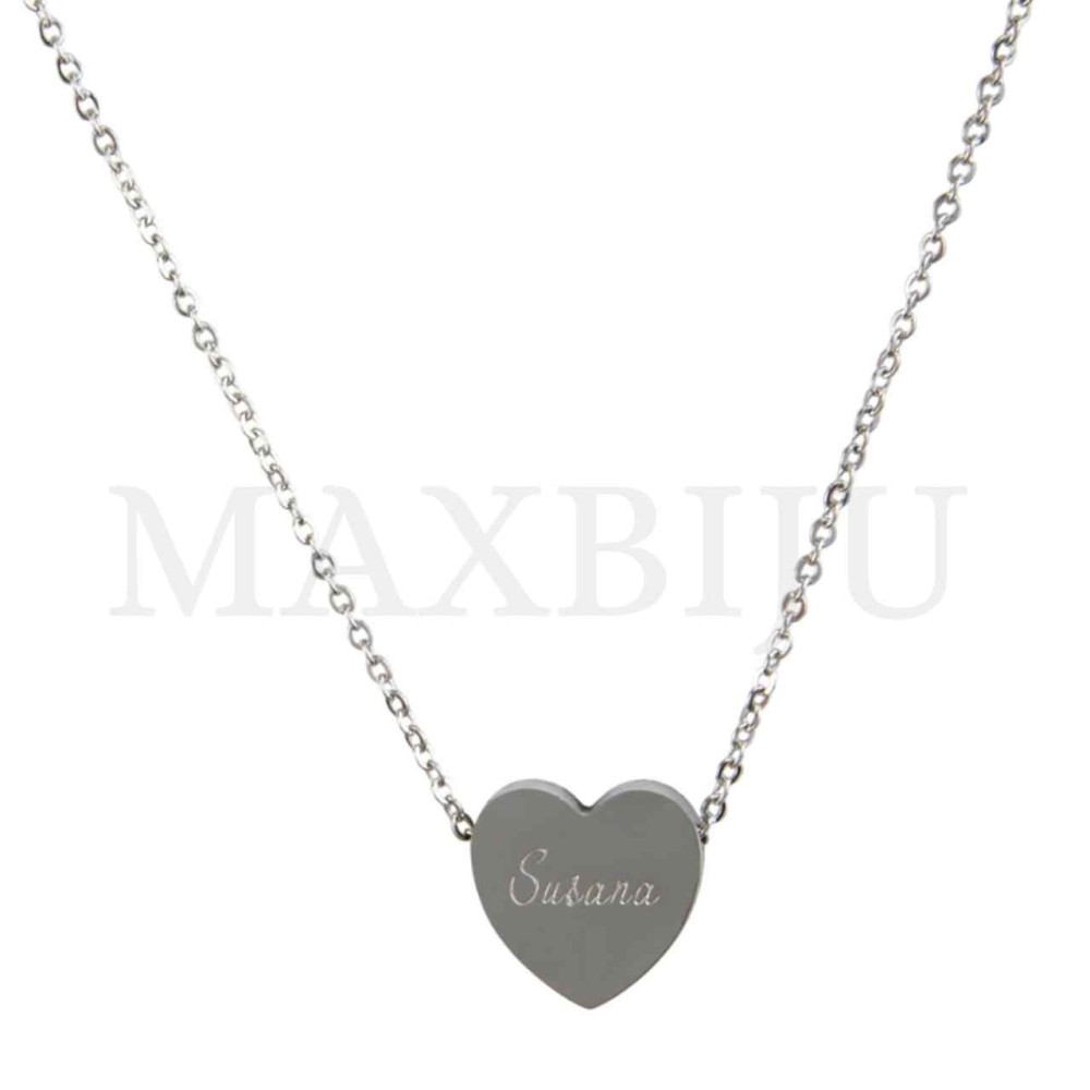 Stainless Steel necklace Heart Pendant  "Susana" 15x15mm
(40cm)